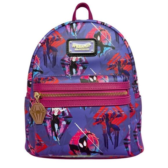 Loungefly Marvel Spider Man Across the Spider-Verse AOP Mini Backpack Exclusive - Picture 1 of 5